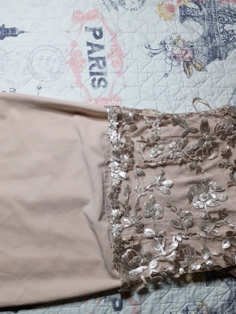 NWT Tahari Elegant Blush Sequin-Embellished Dress Size (2) - Picture 6 of 11